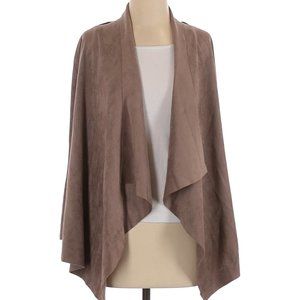 Amaryllis tan suede like super soft  drape  jacket Size Small EUC